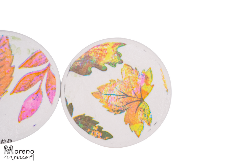 Colorful Fall Leaf Coasters Set of 4